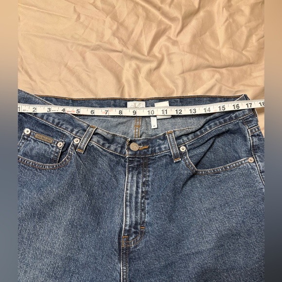 Calvin Klein Jeans Women’s Size 14 Classic Straight Leg Blue Denim 100% Cotton - Picture 7 of 12